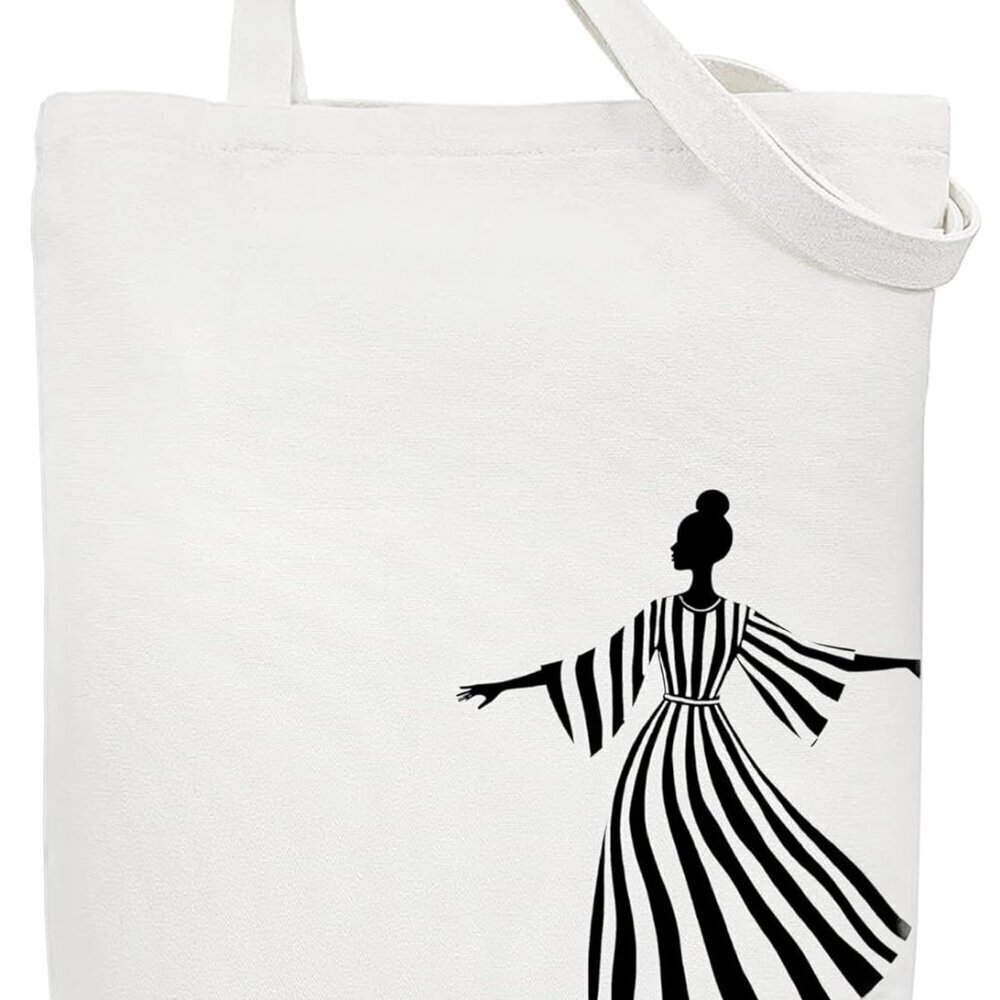 Canvas Tote Bag Unisex Large Fashion Forward Stylish Everyday Use Gift